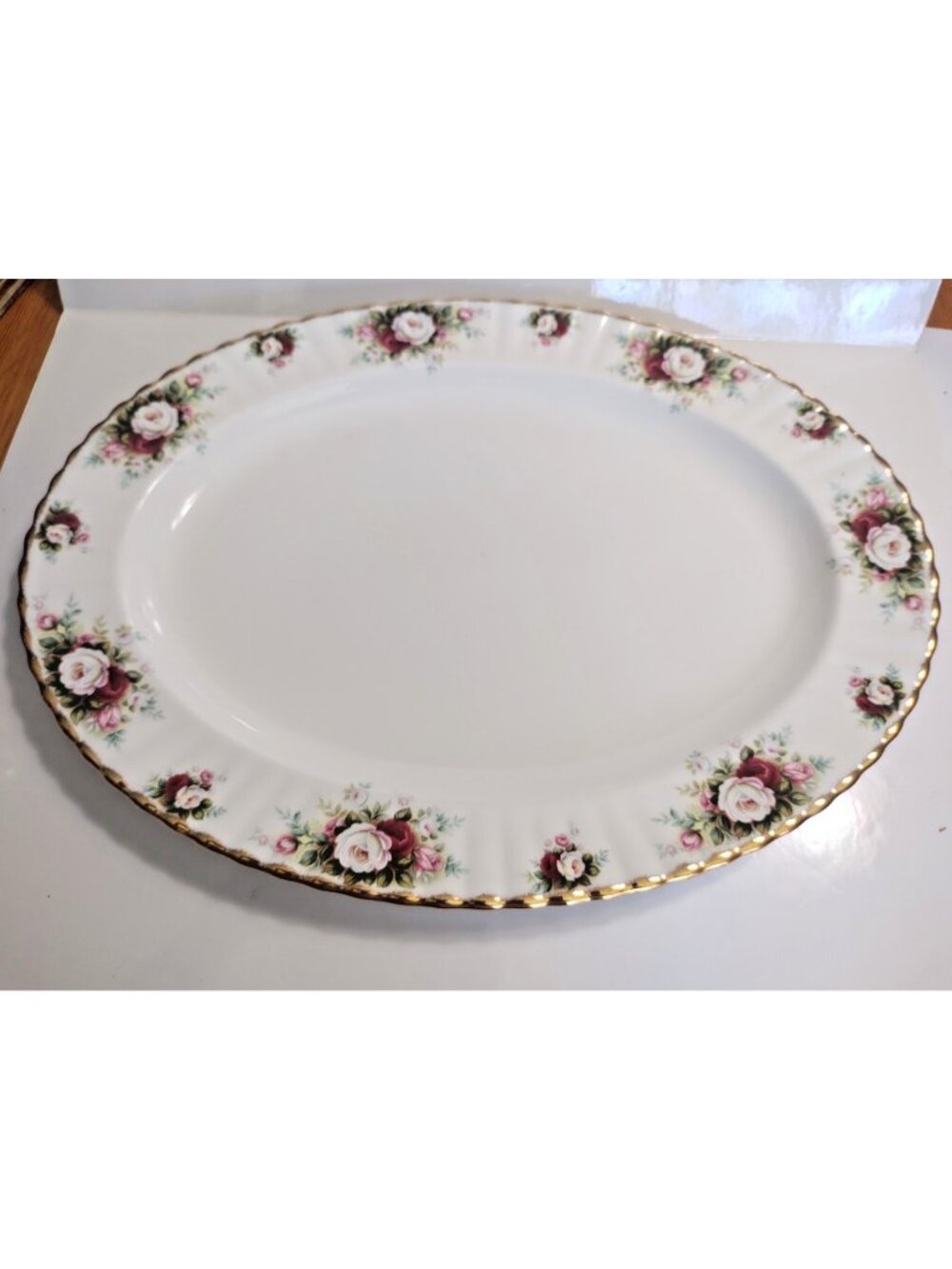 Vintage Royal Albert Large 16 1/4" x 12.5" Dinner Platter "Celebration" 1970's
